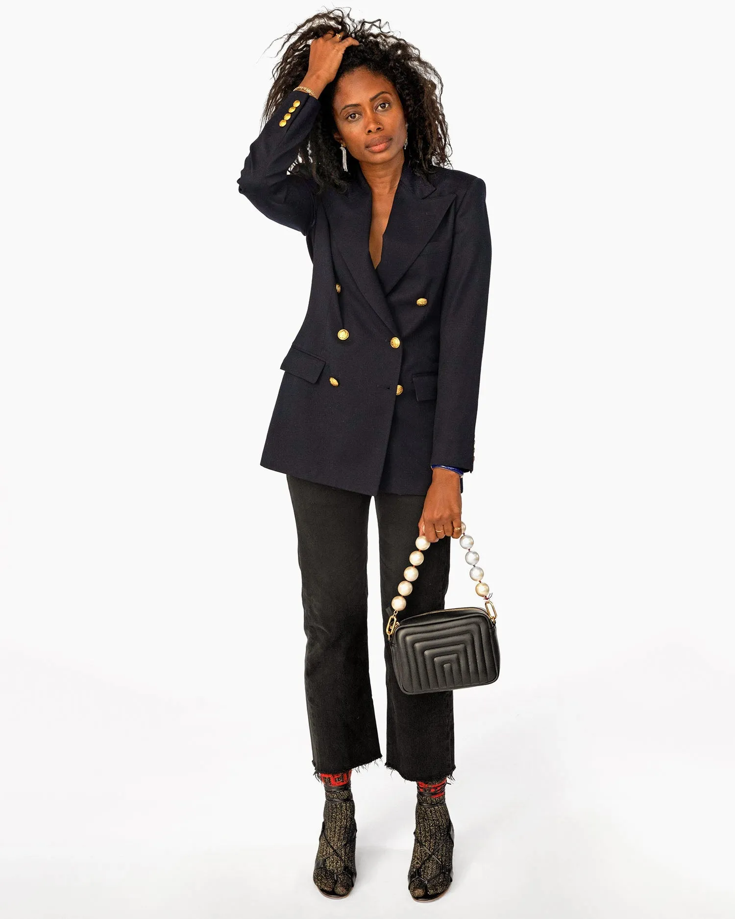 Midi Sac ~ Black Quilted Nappa