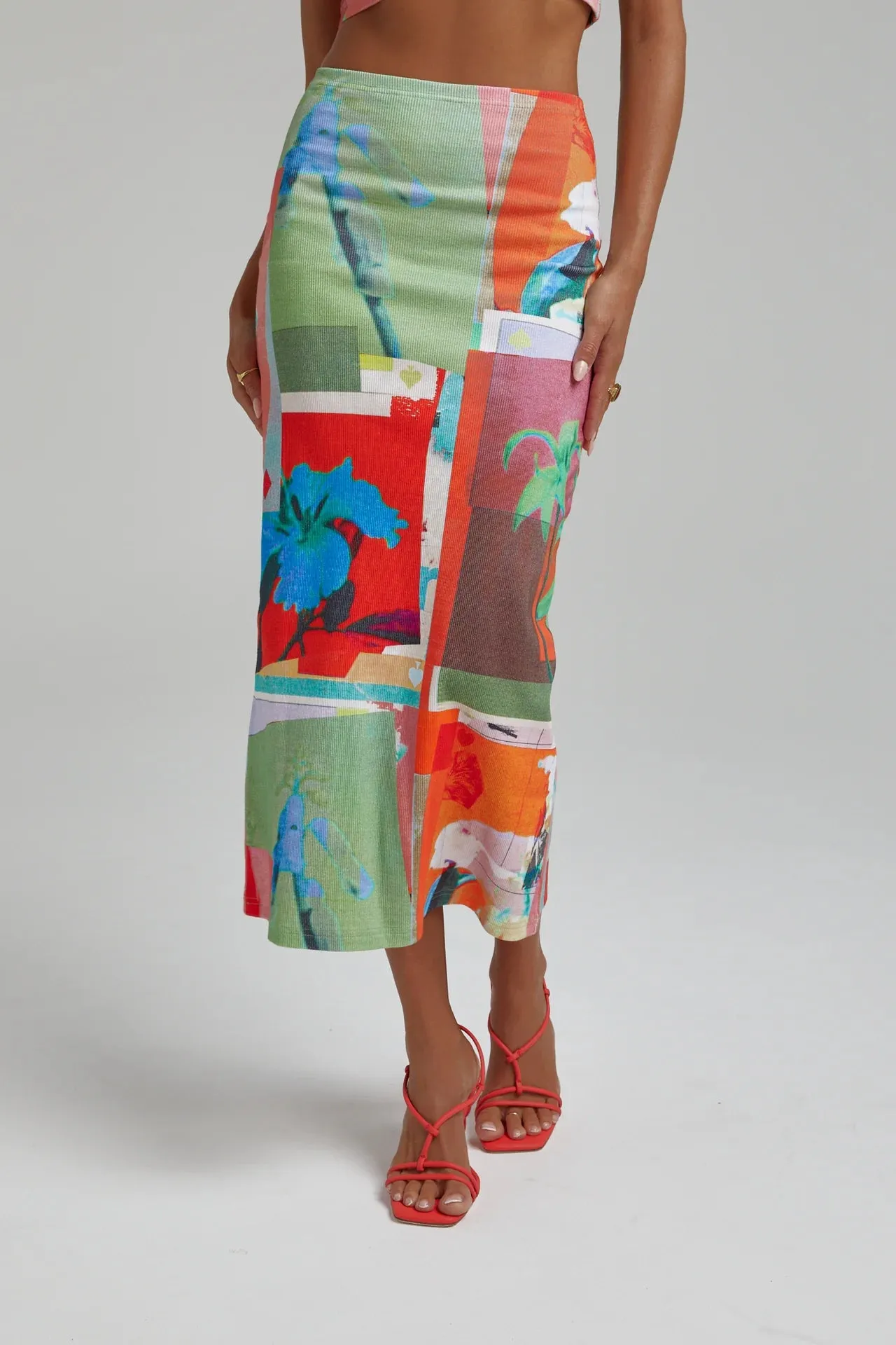 MIDI SKIRT - ROYAL MONTAGE