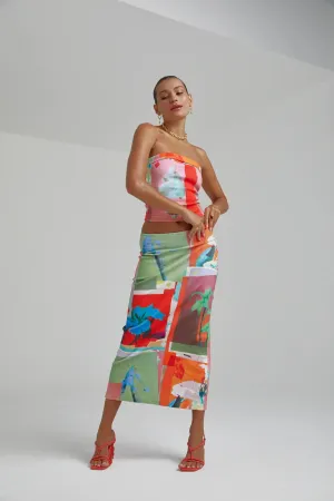 MIDI SKIRT - ROYAL MONTAGE