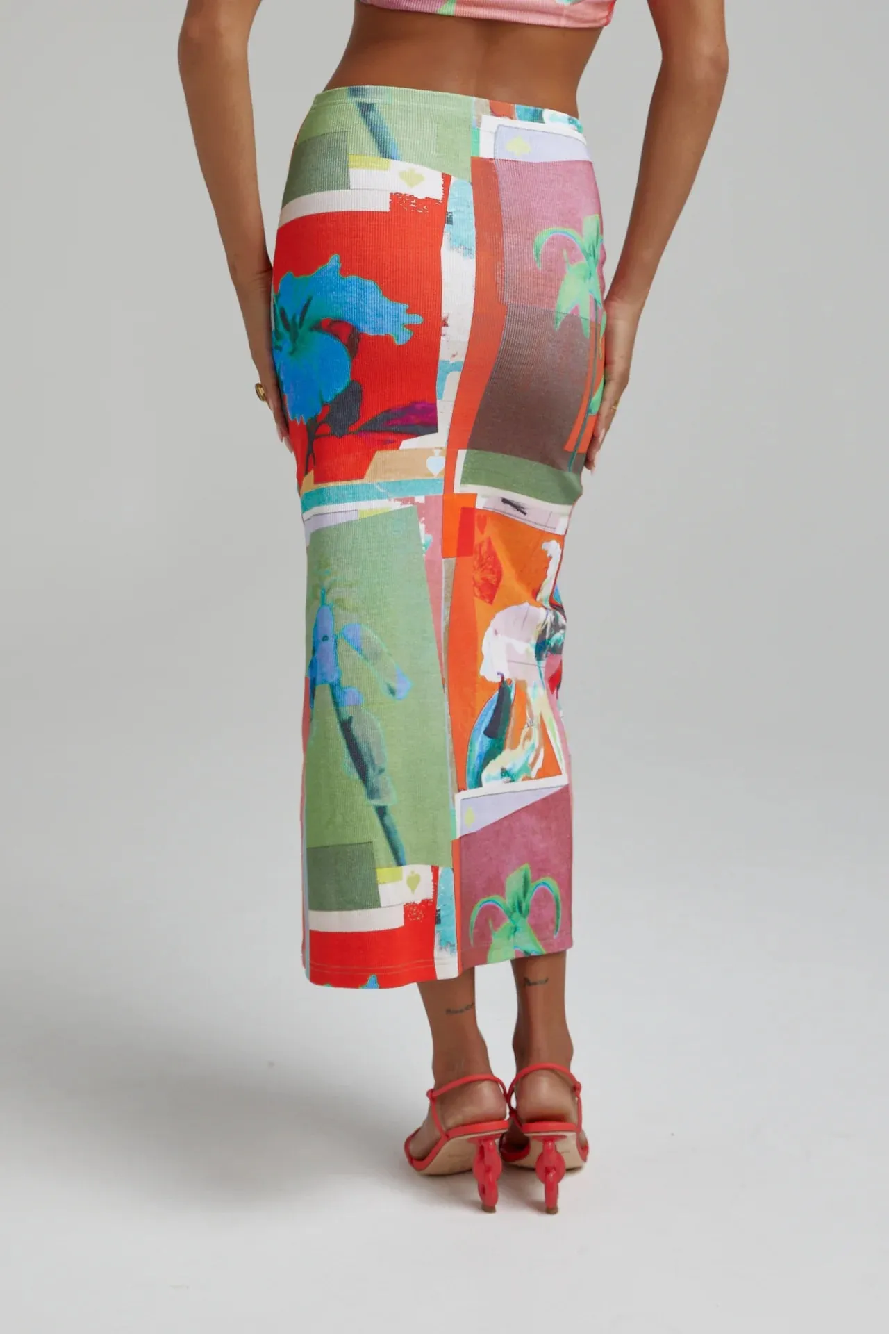 MIDI SKIRT - ROYAL MONTAGE
