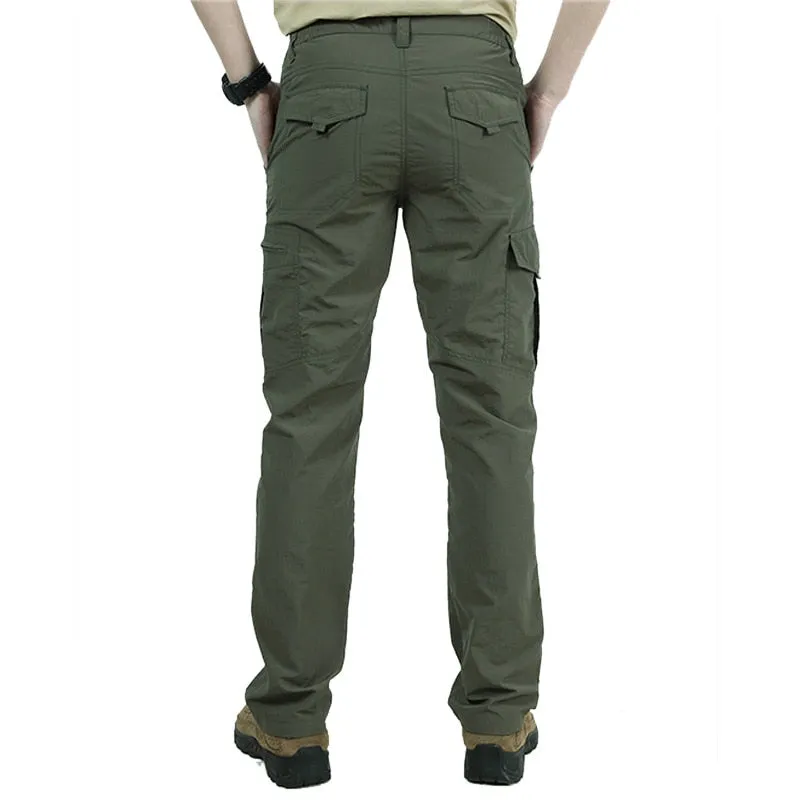 Military Style Cargo Pants Men Summer Waterproof Breathable Male Trousers Joggers Army Pockets Casual Pants