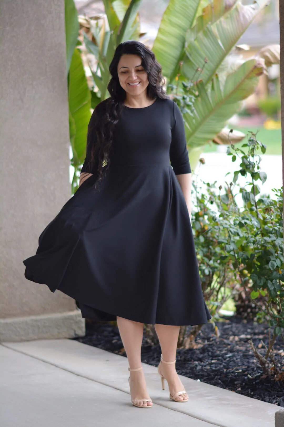 Millie Black Full Midi Dress