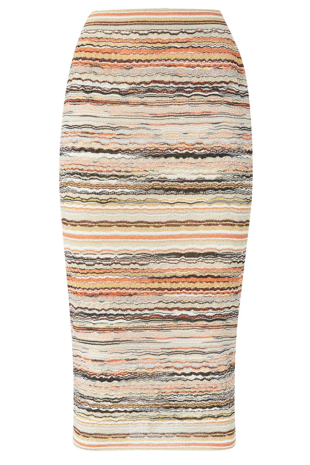 Multi Tones Midi Skirt