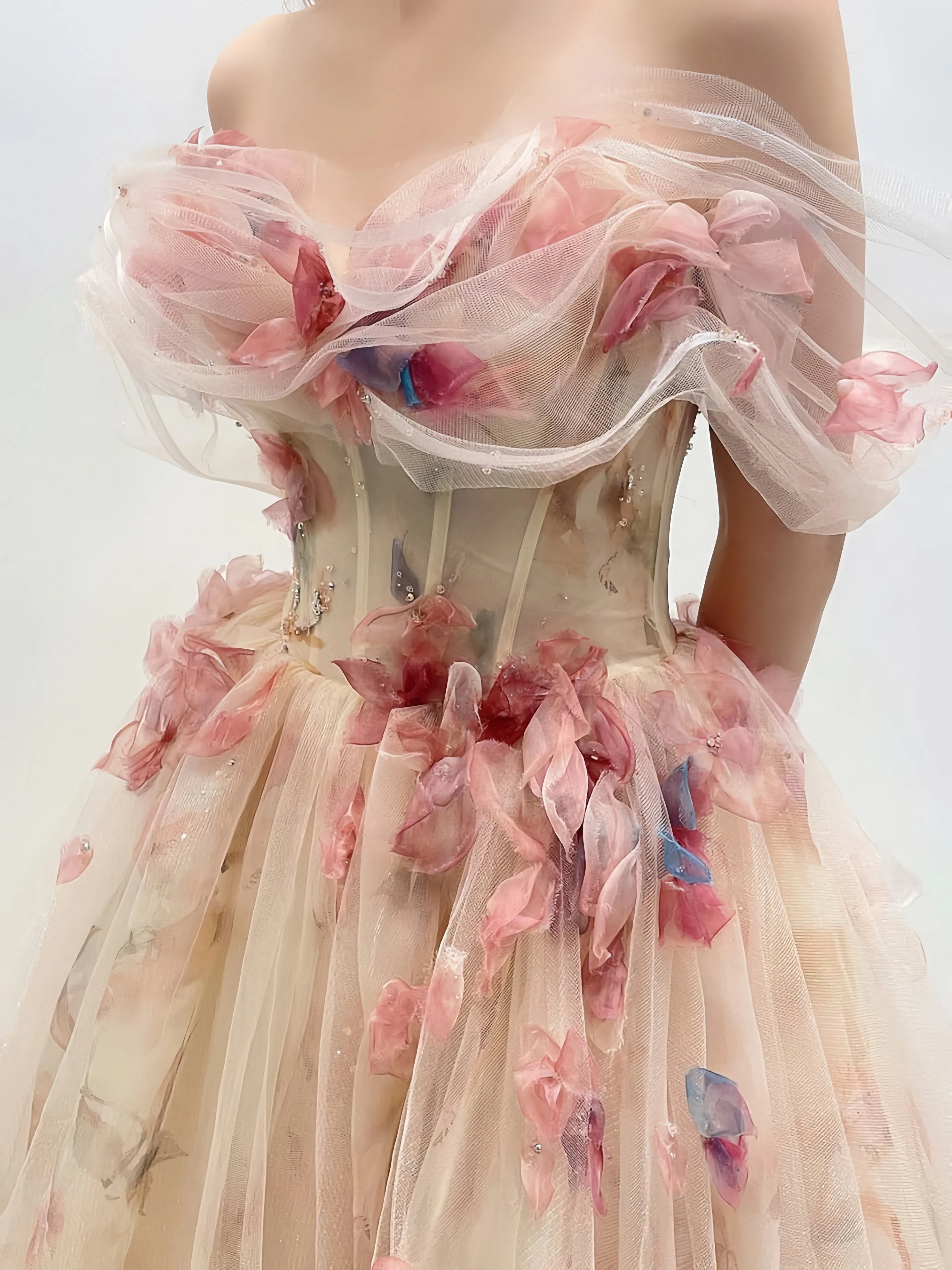 My Majesty the Rose Wedding Dress Floral Gown Midi Dress