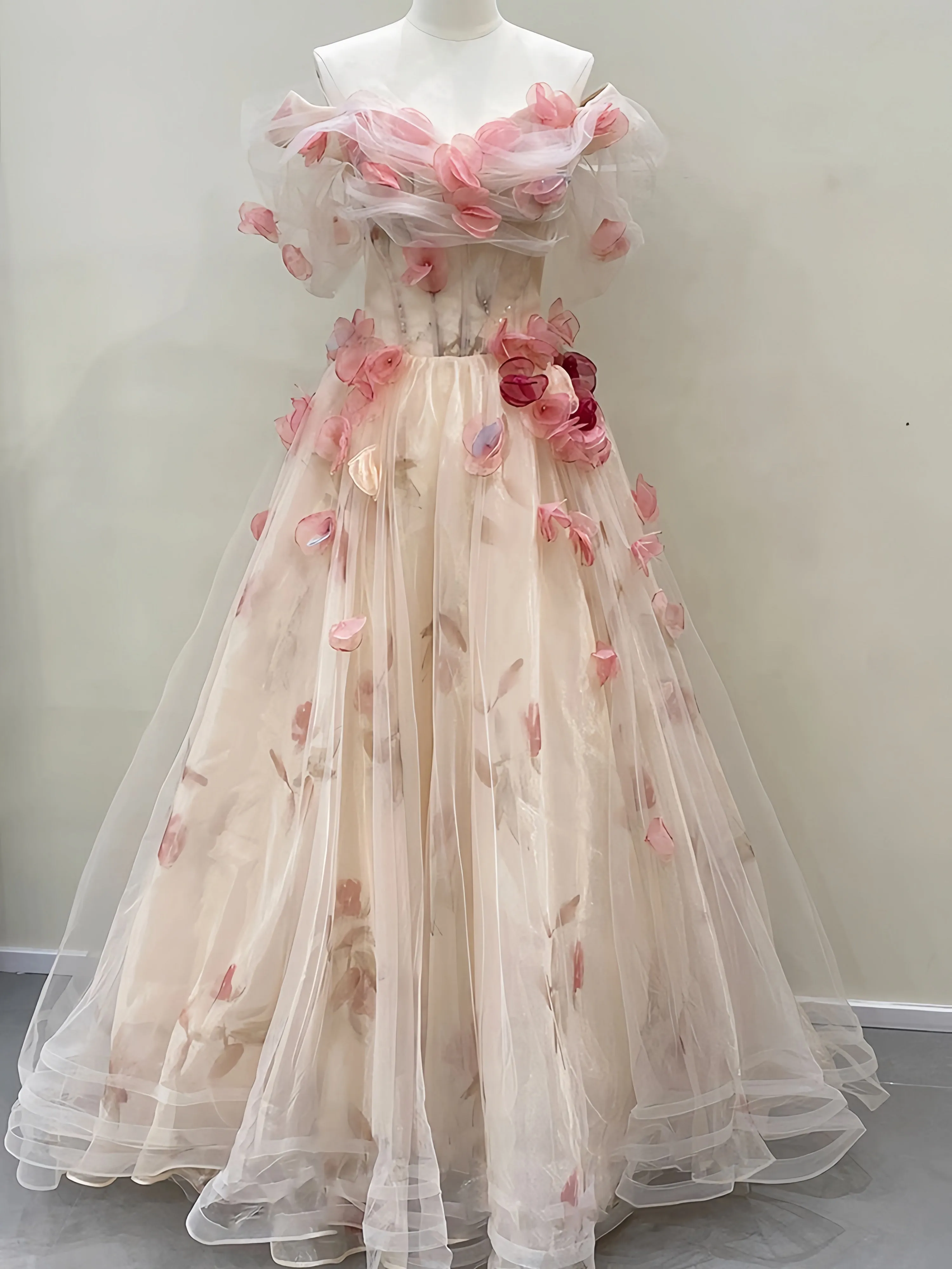 My Majesty the Rose Wedding Dress Floral Gown Midi Dress