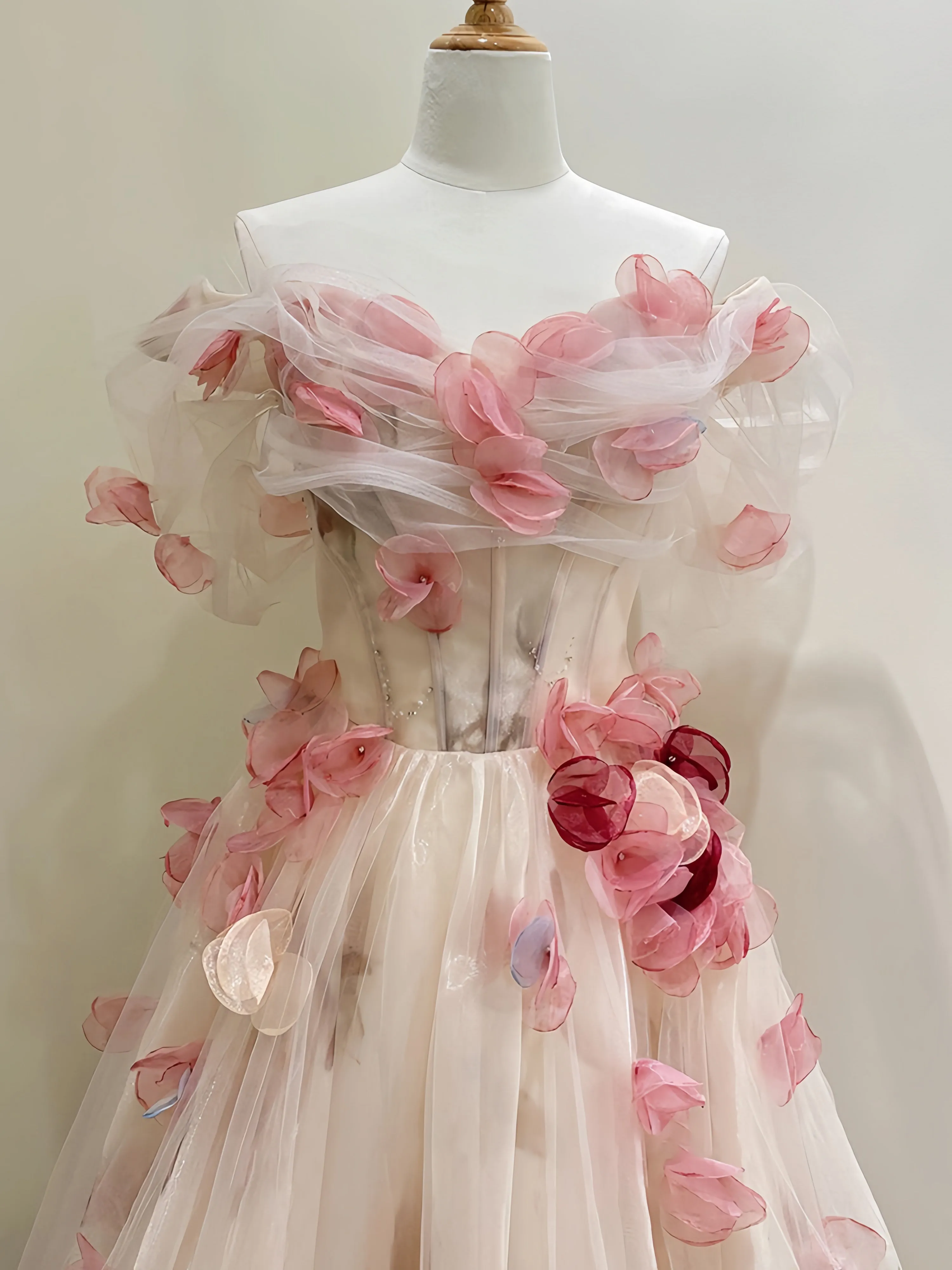 My Majesty the Rose Wedding Dress Floral Gown Midi Dress