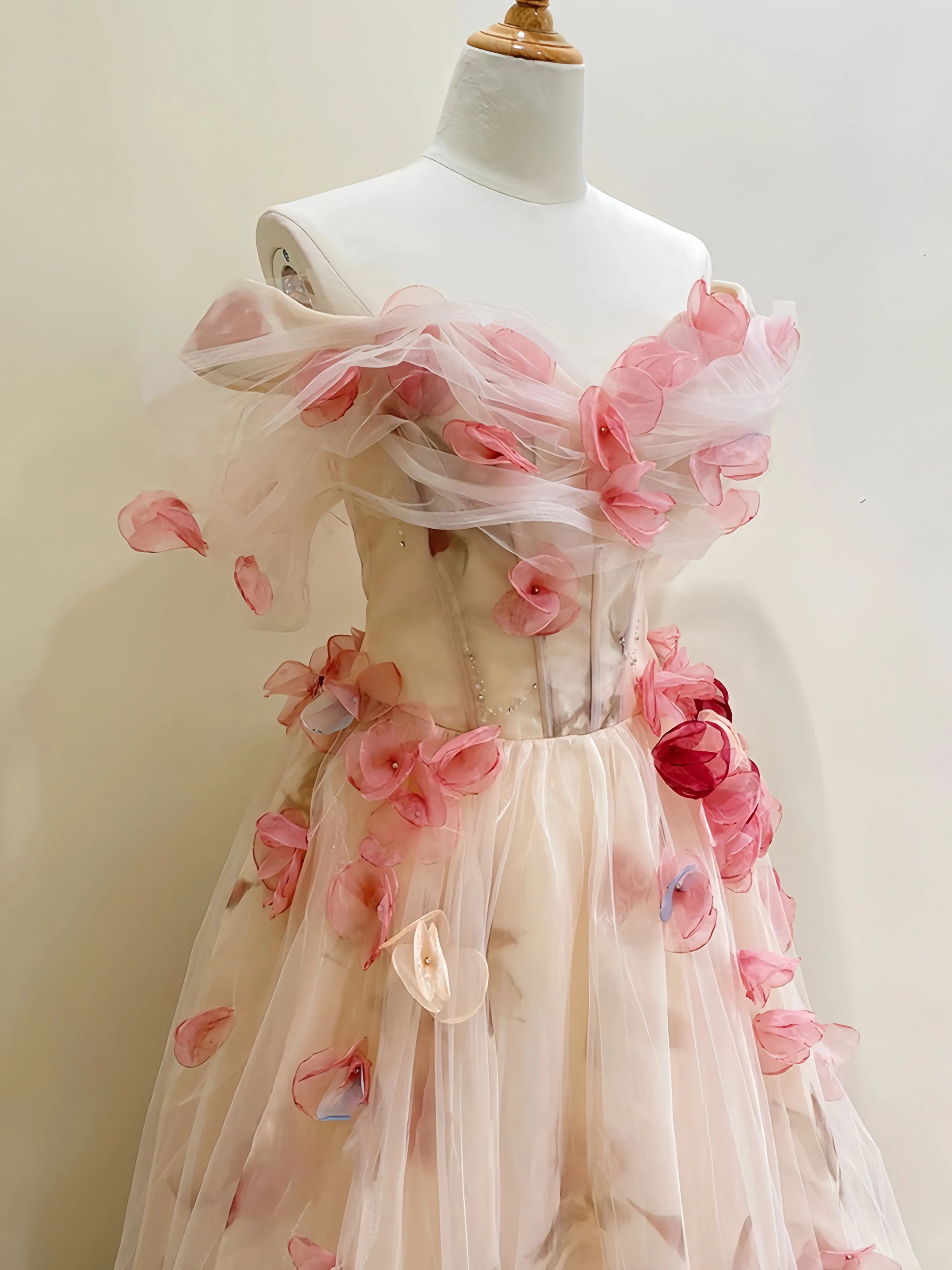 My Majesty the Rose Wedding Dress Floral Gown Midi Dress