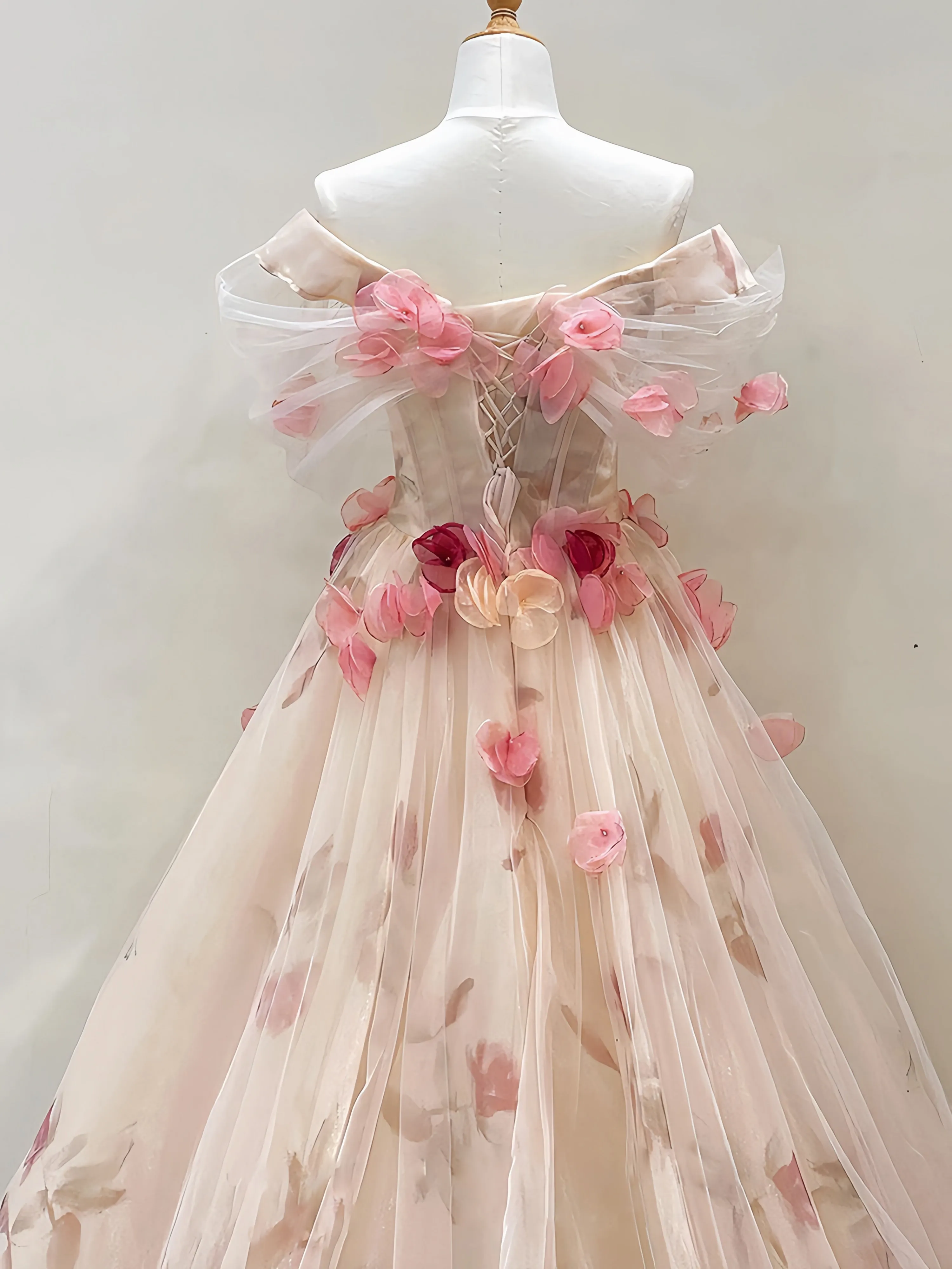 My Majesty the Rose Wedding Dress Floral Gown Midi Dress