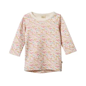 Nature Baby Long Sleeve Cloud Tee Wildflower Meadow Print