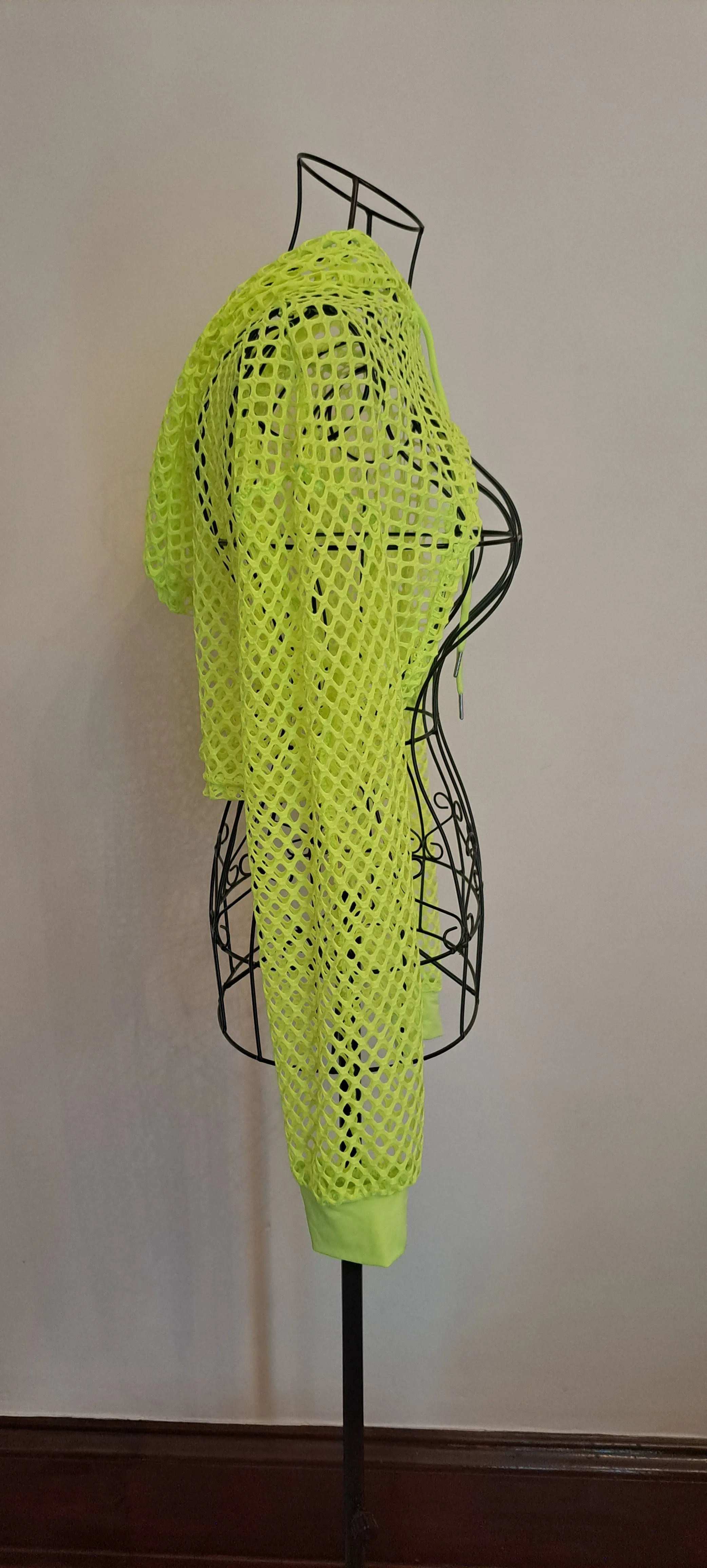 Neon Extreme Cropped Hoodie