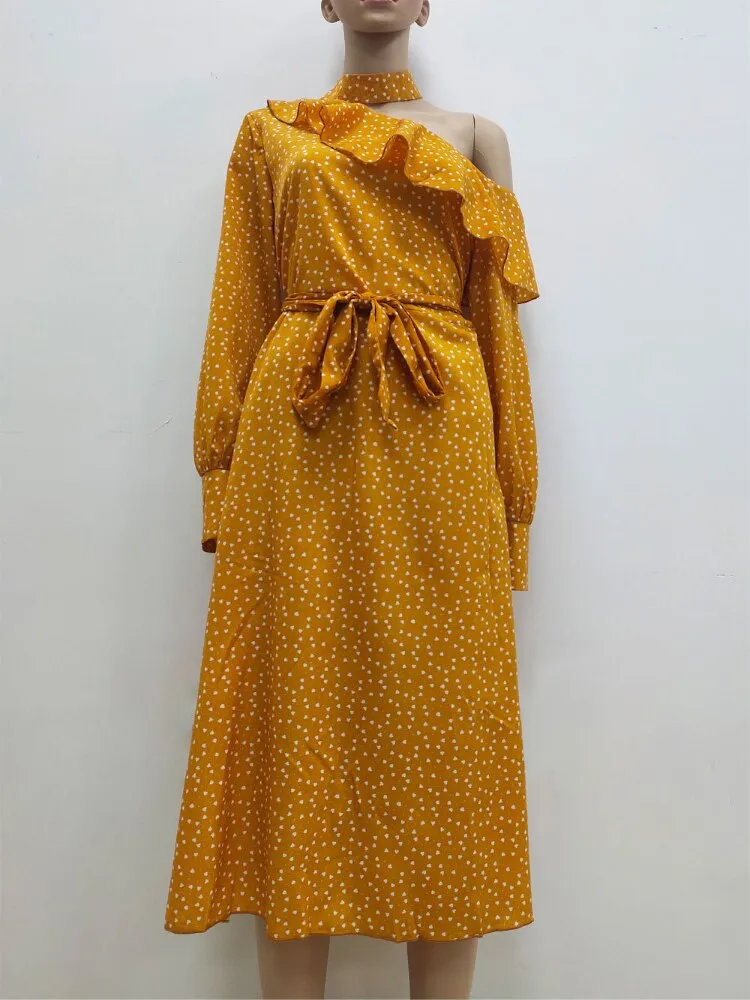 New Long Sleeve Dress Small Fragrance Chiffon Skirt Fashion Holiday Style Long Dress Women Dress Streetwear Dresses Sexy Dress