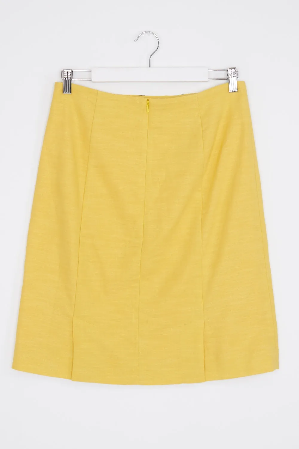 Nic & Zoe Yellow Embroidered Mini Skirt 8