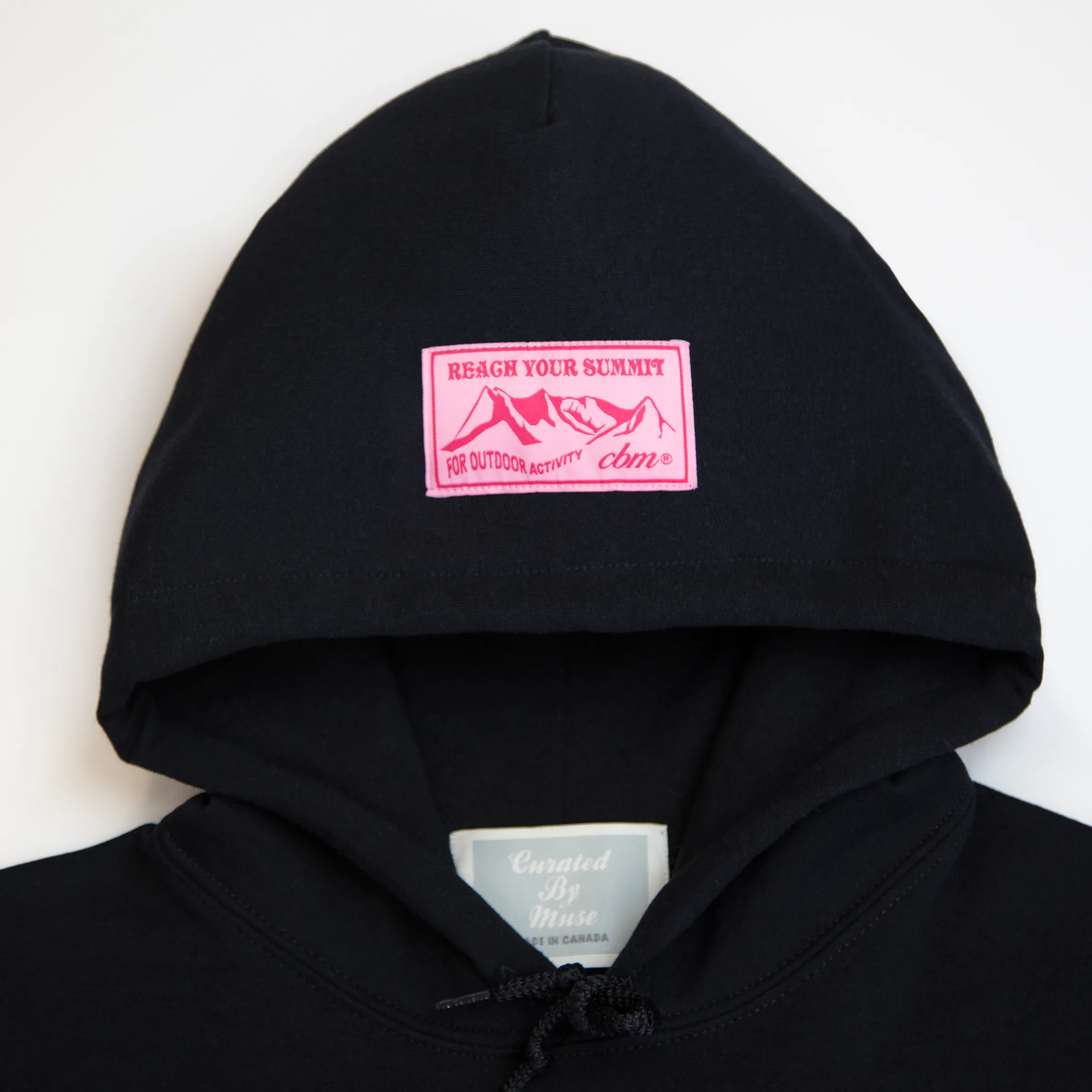 OG Chenille Black Hoodie - Dragonfruit