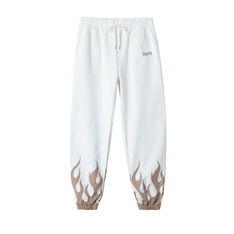 Only Fire Joggers - White