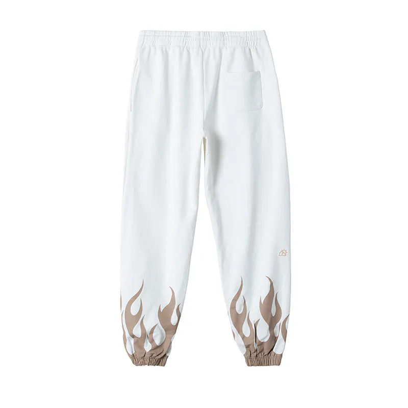Only Fire Joggers - White