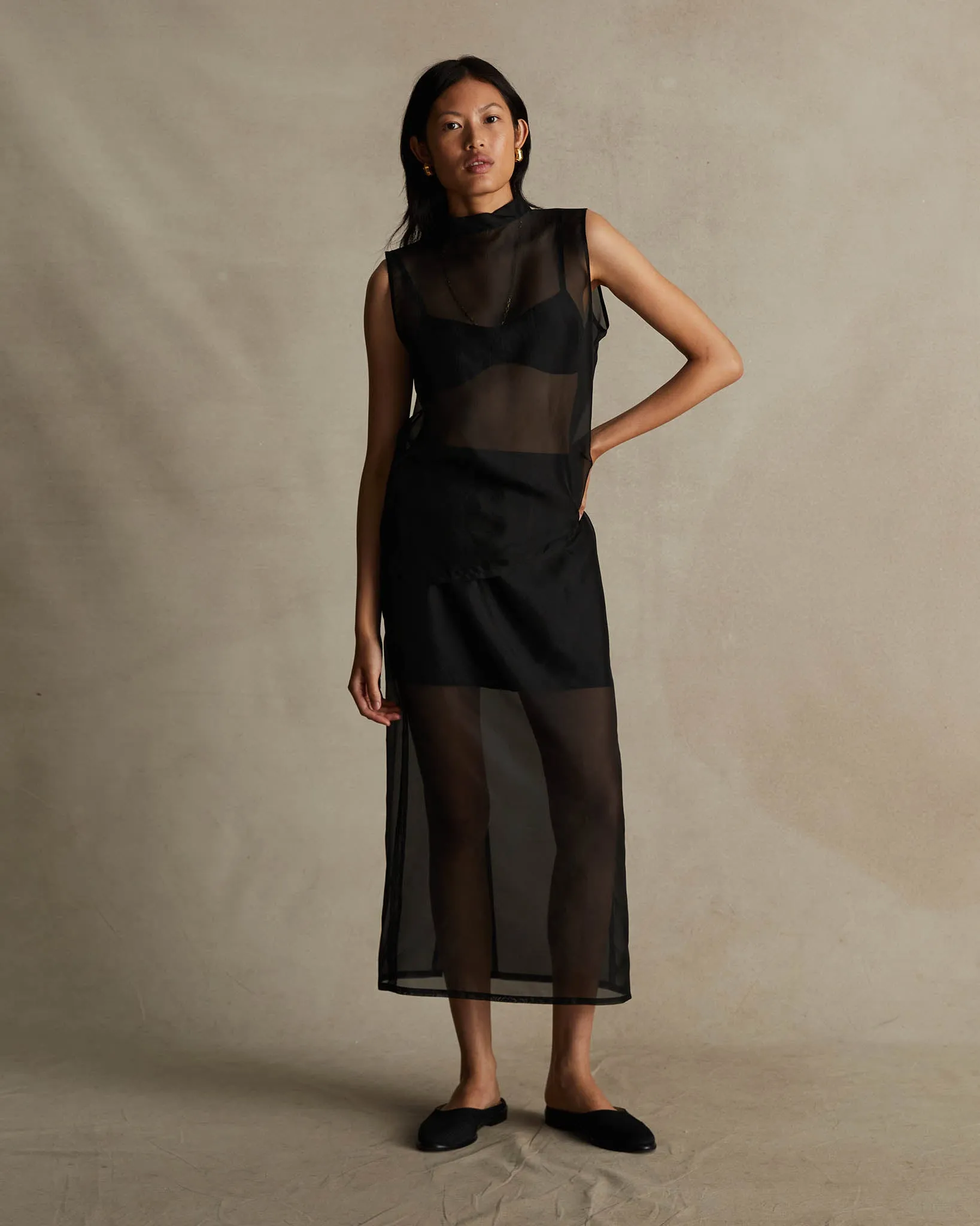 Organza Devon Skirt - Black