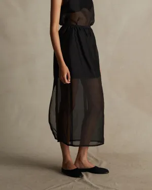 Organza Devon Skirt - Black