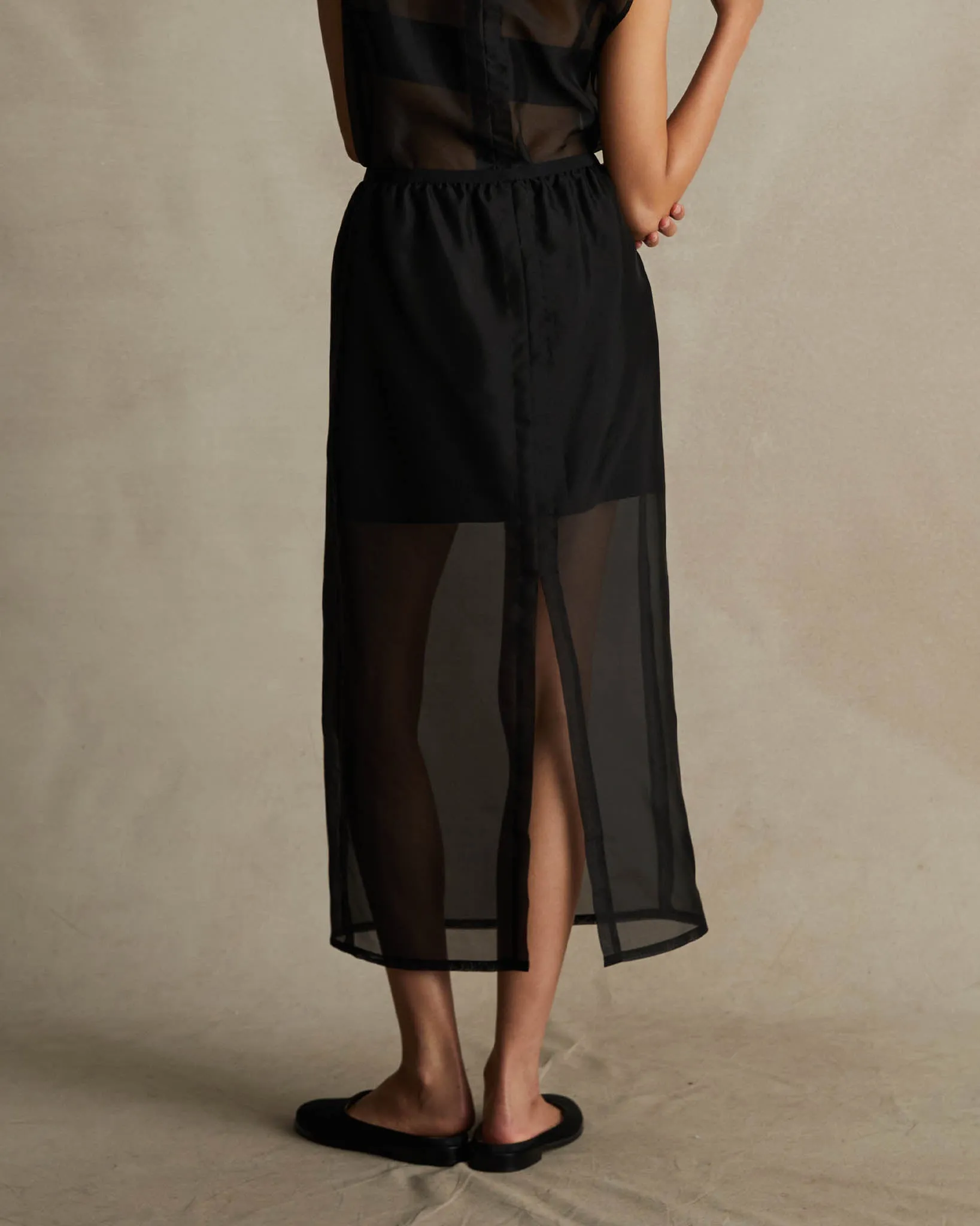 Organza Devon Skirt - Black