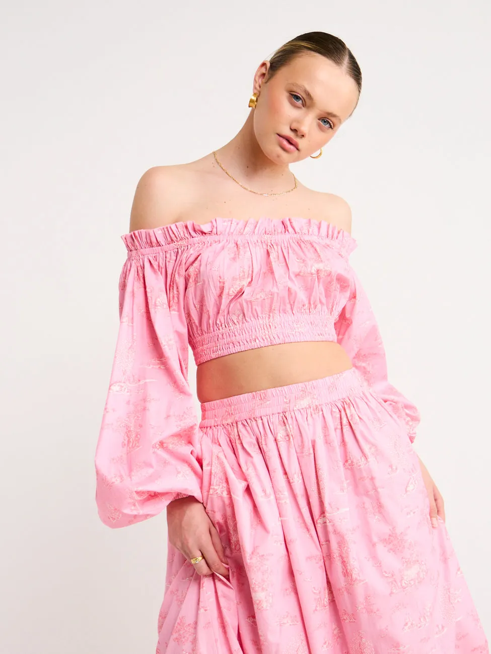 Palm Noosa Audrey Skirt in Pink Provence