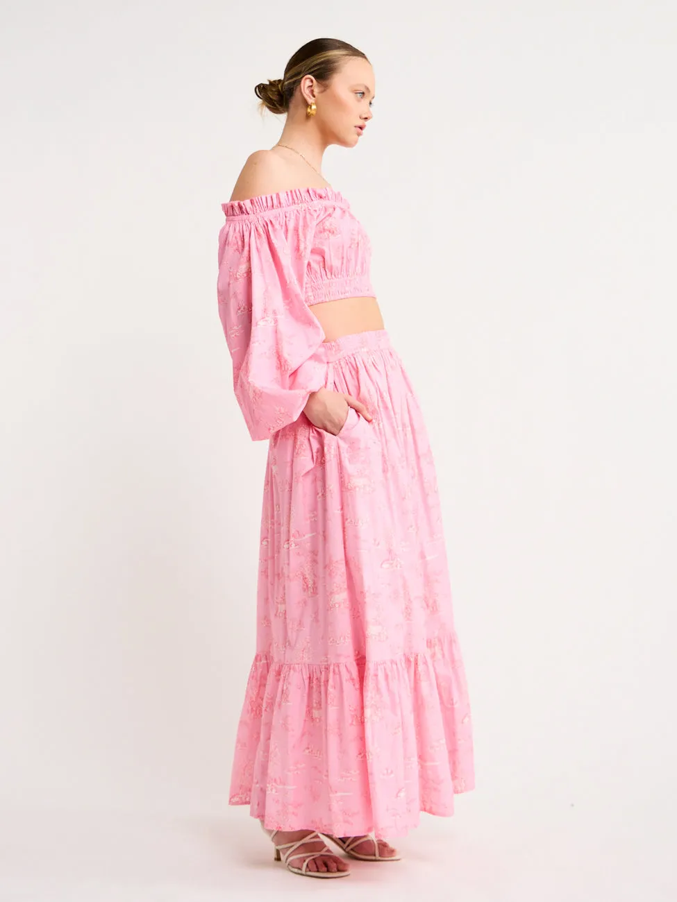 Palm Noosa Audrey Skirt in Pink Provence