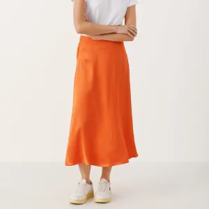 Part Two Lilyann Skirt Midi Satin Koi