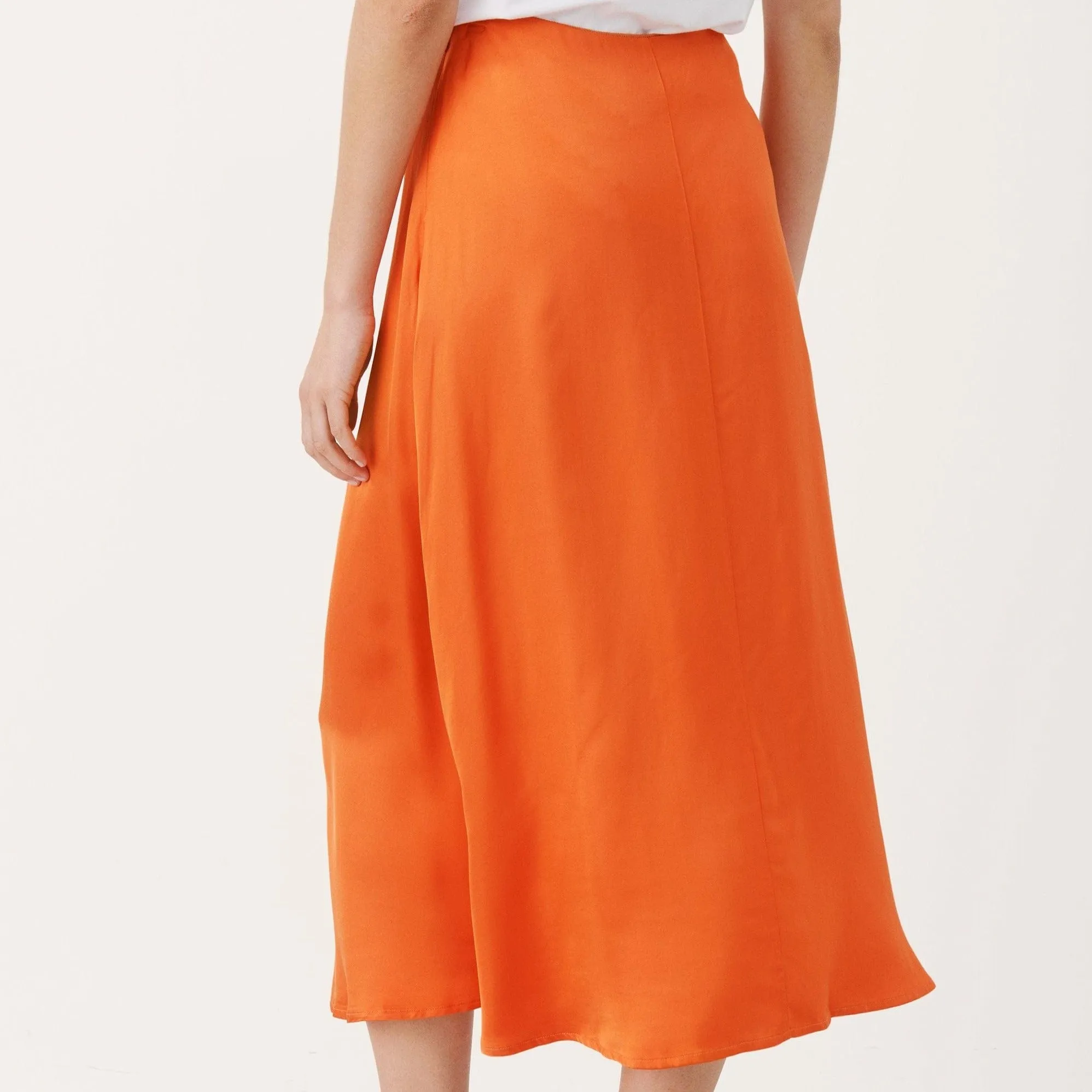 Part Two Lilyann Skirt Midi Satin Koi