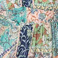 Patchwork Print 1/2 Puff Sleeve Midi Dress
