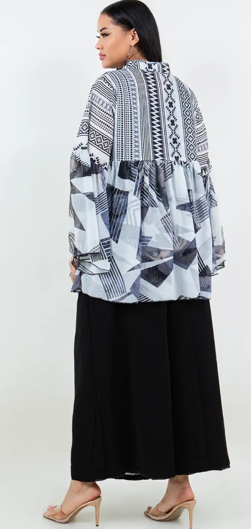 Peasant Top Boho Hippie Chic Resort Wear Sml-2X