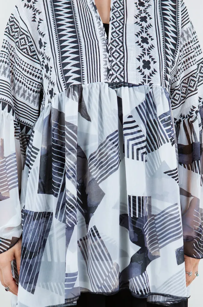 Peasant Top Boho Hippie Chic Resort Wear Sml-2X