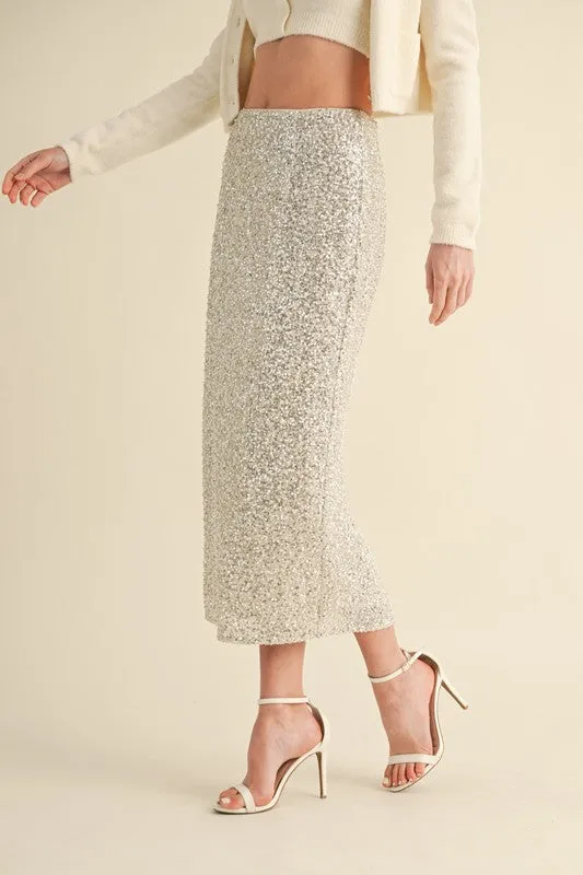 Pennie Sequin Midi Skirt