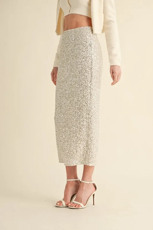 Pennie Sequin Midi Skirt