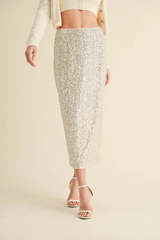 Pennie Sequin Midi Skirt