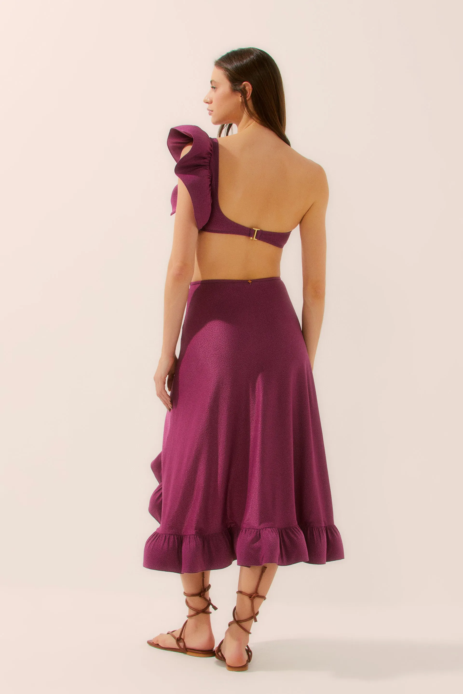 Petals Midi Skirt With Ruffle E4476A1560