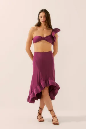 Petals Midi Skirt With Ruffle E4476A1560
