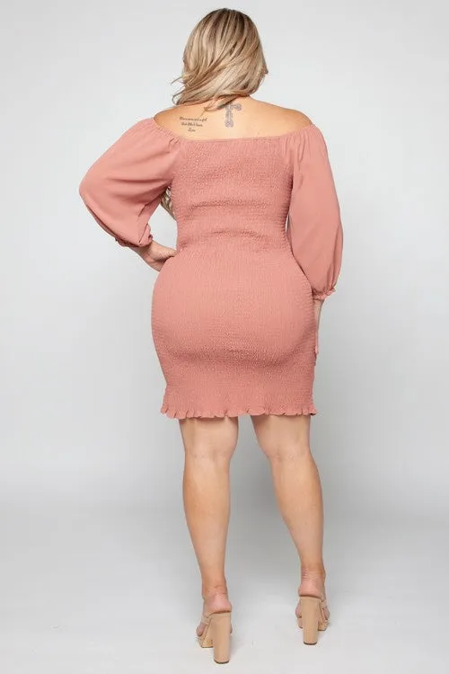 Plus Size Smocked Dress
