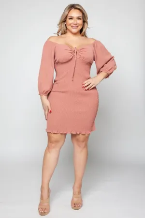 Plus Size Smocked Dress