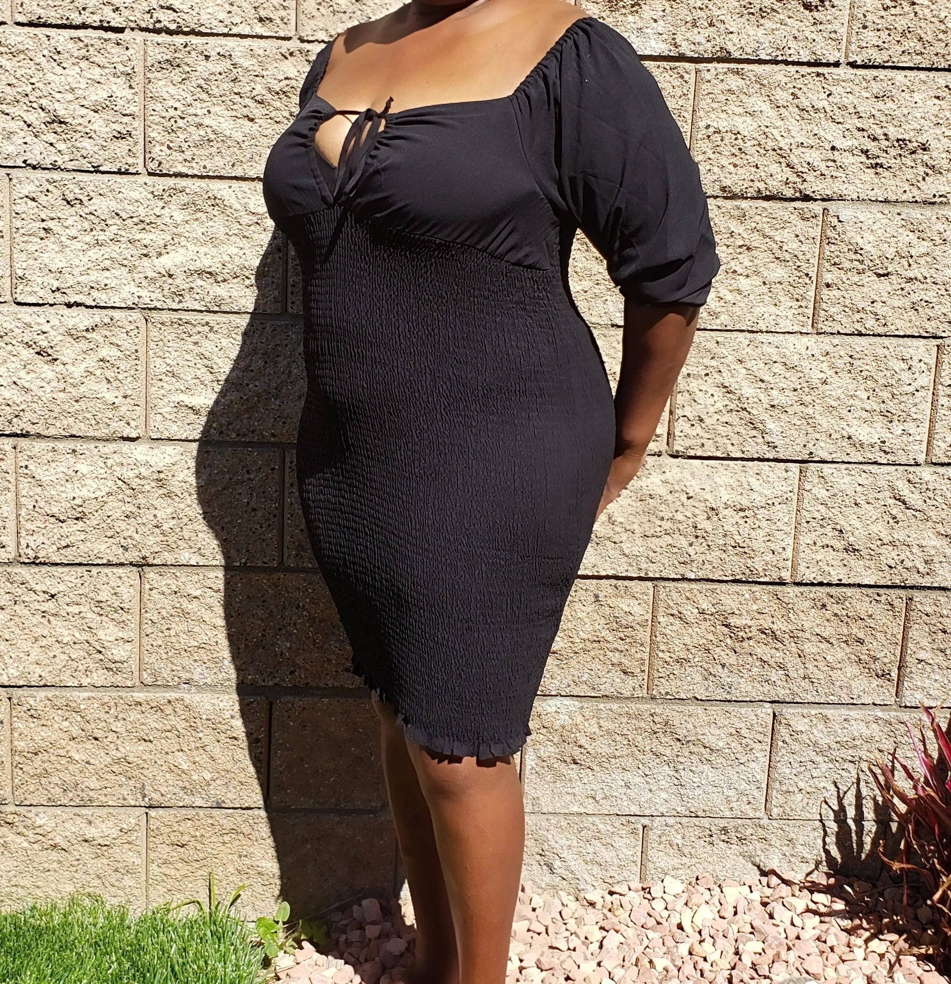 Plus Size Smocked Dress