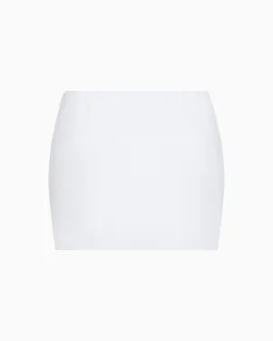 Poplin Micro Mini Skirt | White