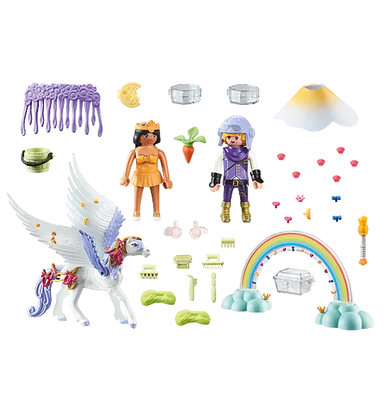 Princess Magic - Pegasus with Rainbow in the Clouds 71361