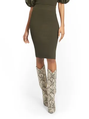 Pull-On Sweater Skirt