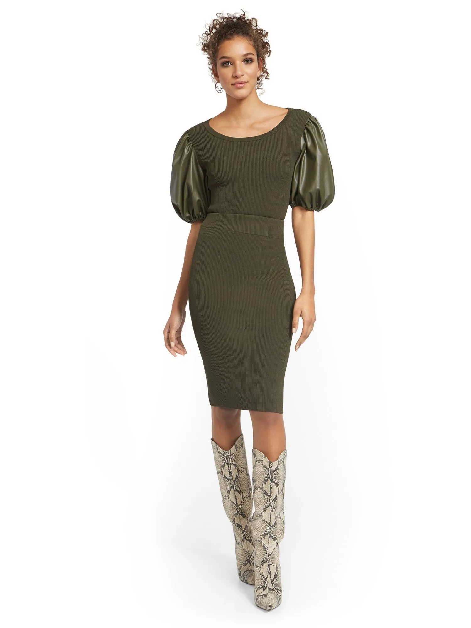 Pull-On Sweater Skirt