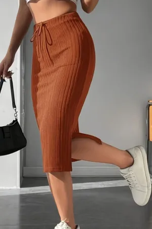 Pumpkin Spice Midi Fall Skirts