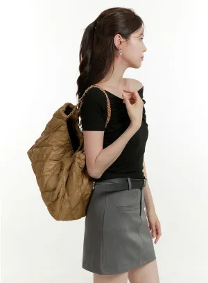 Quilted Chain Shoulder Bag OU427