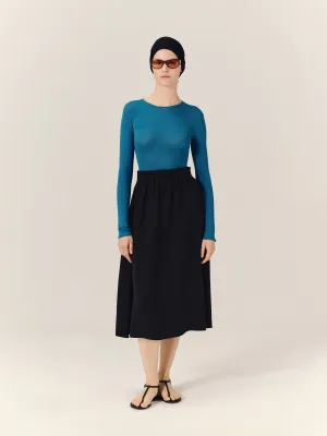 REBECCA Pin-Tuck Midi Skirt