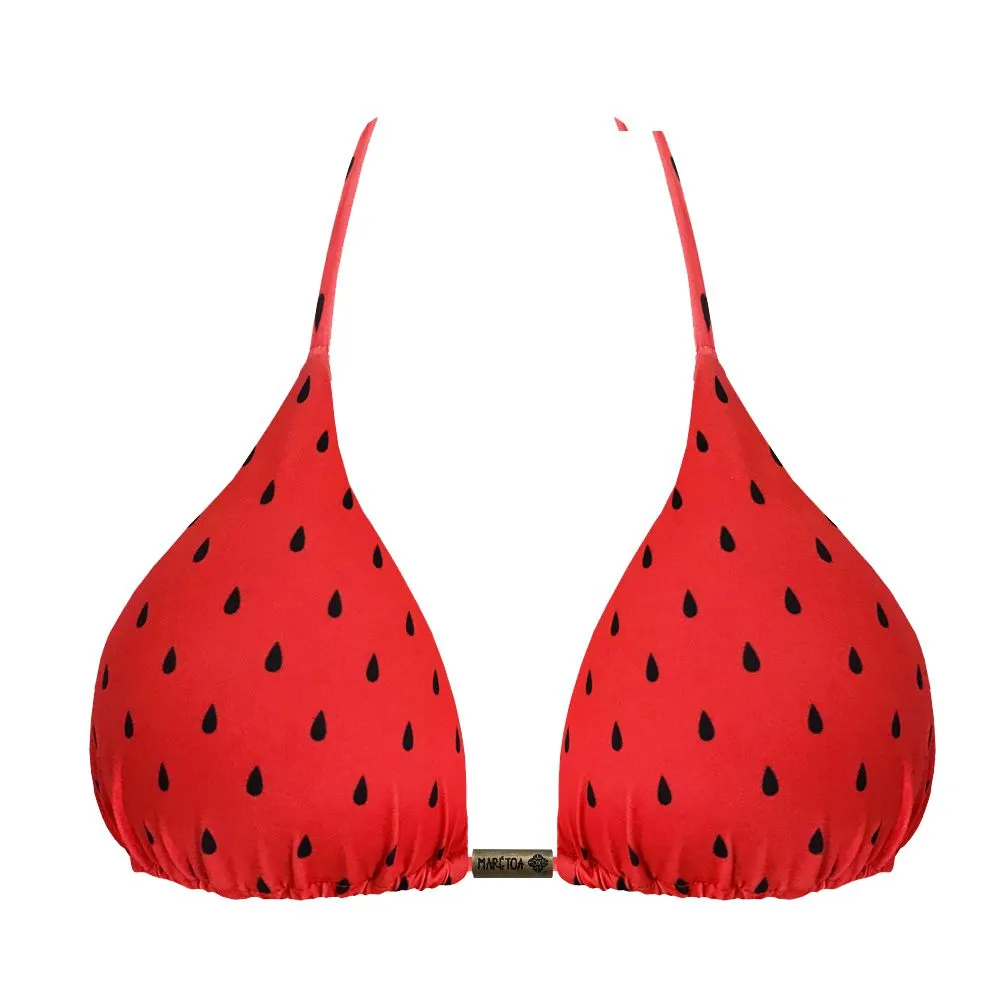Red Watermelon Brazilian Triangle Bikini Top