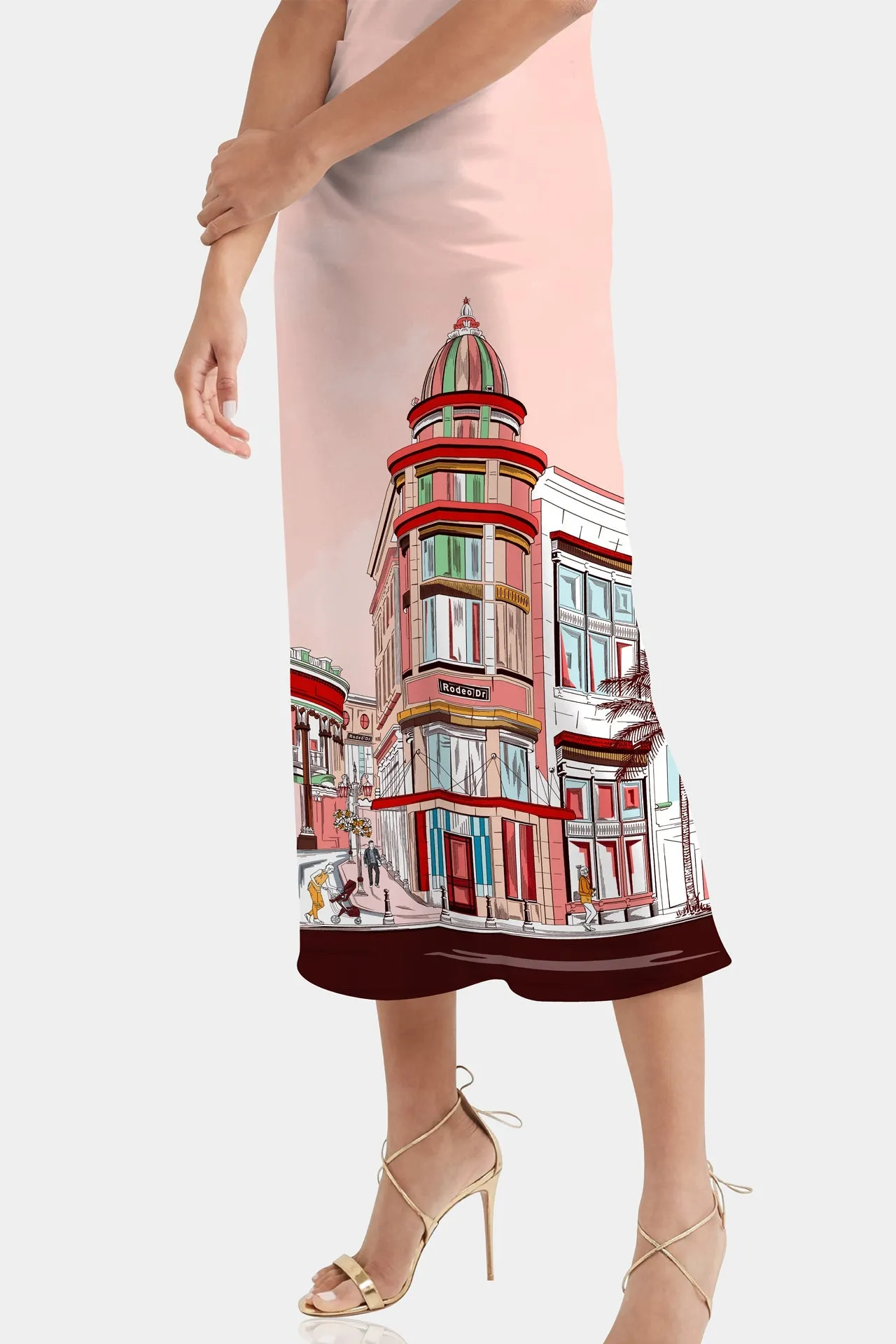 Rodeo Drive Printed Skirt Midi