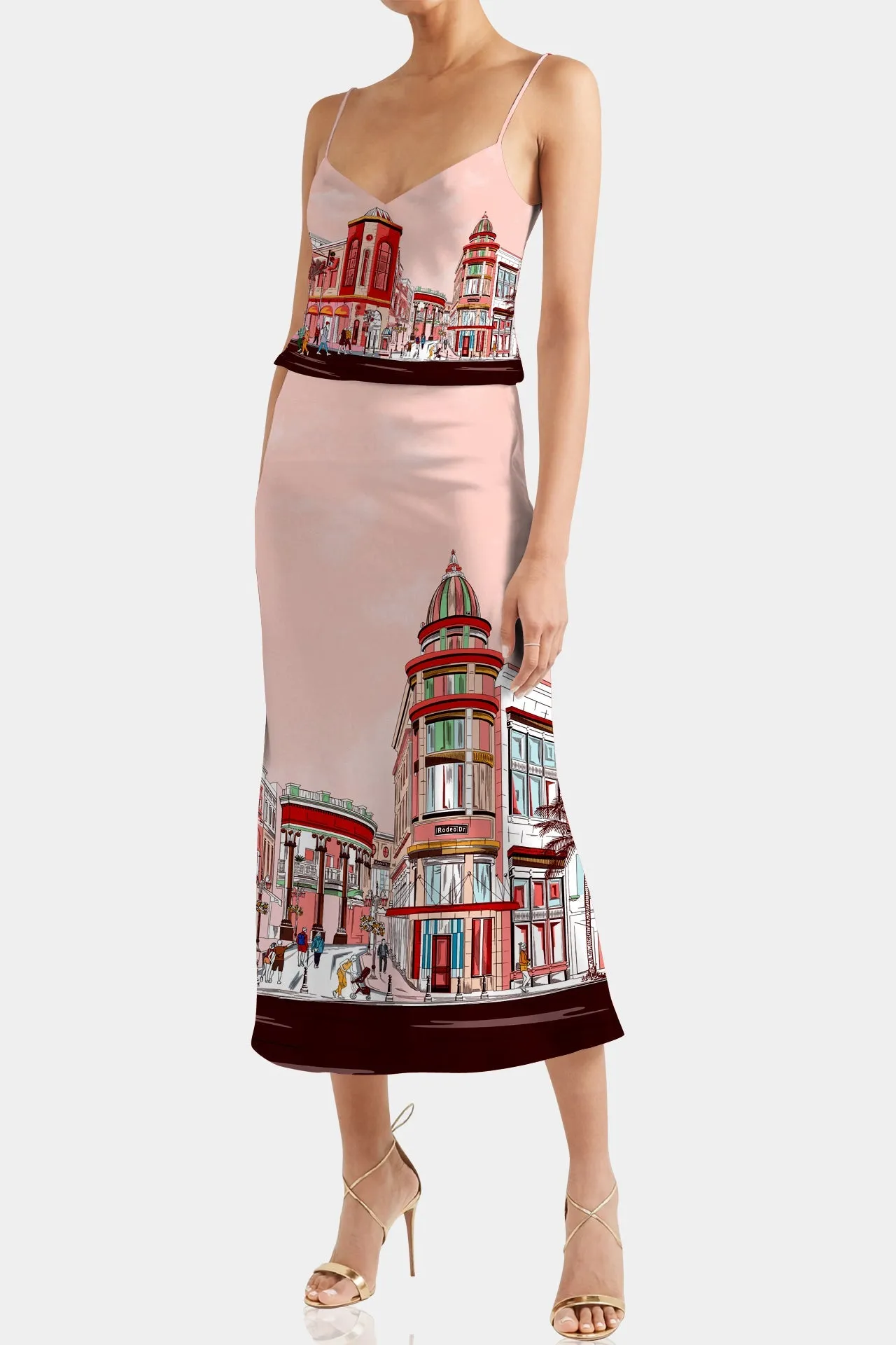 Rodeo Drive Printed Skirt Midi
