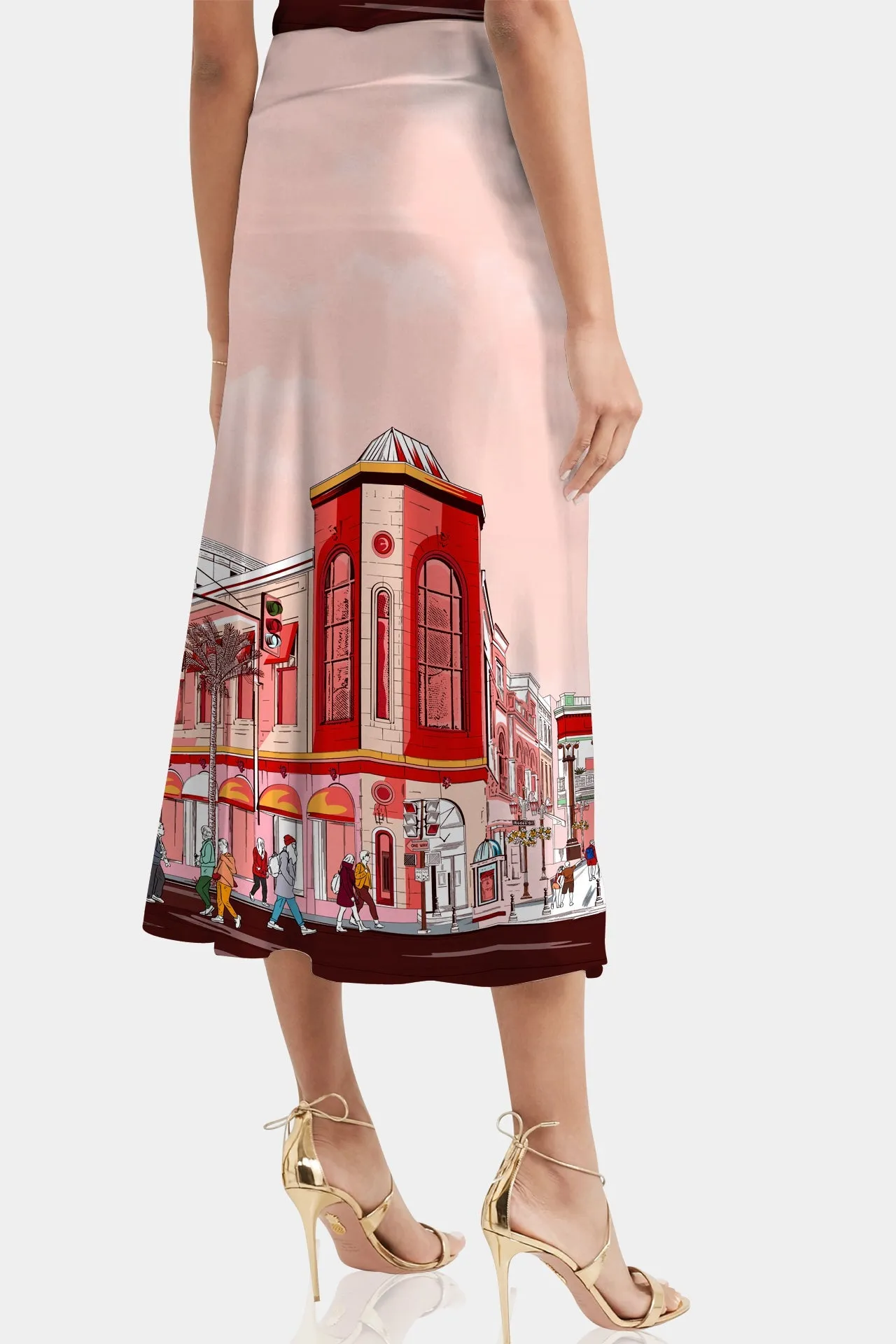 Rodeo Drive Printed Skirt Midi
