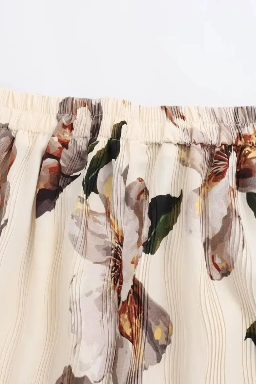 'Ruby' Elastic Waist Printed Casual Skirt