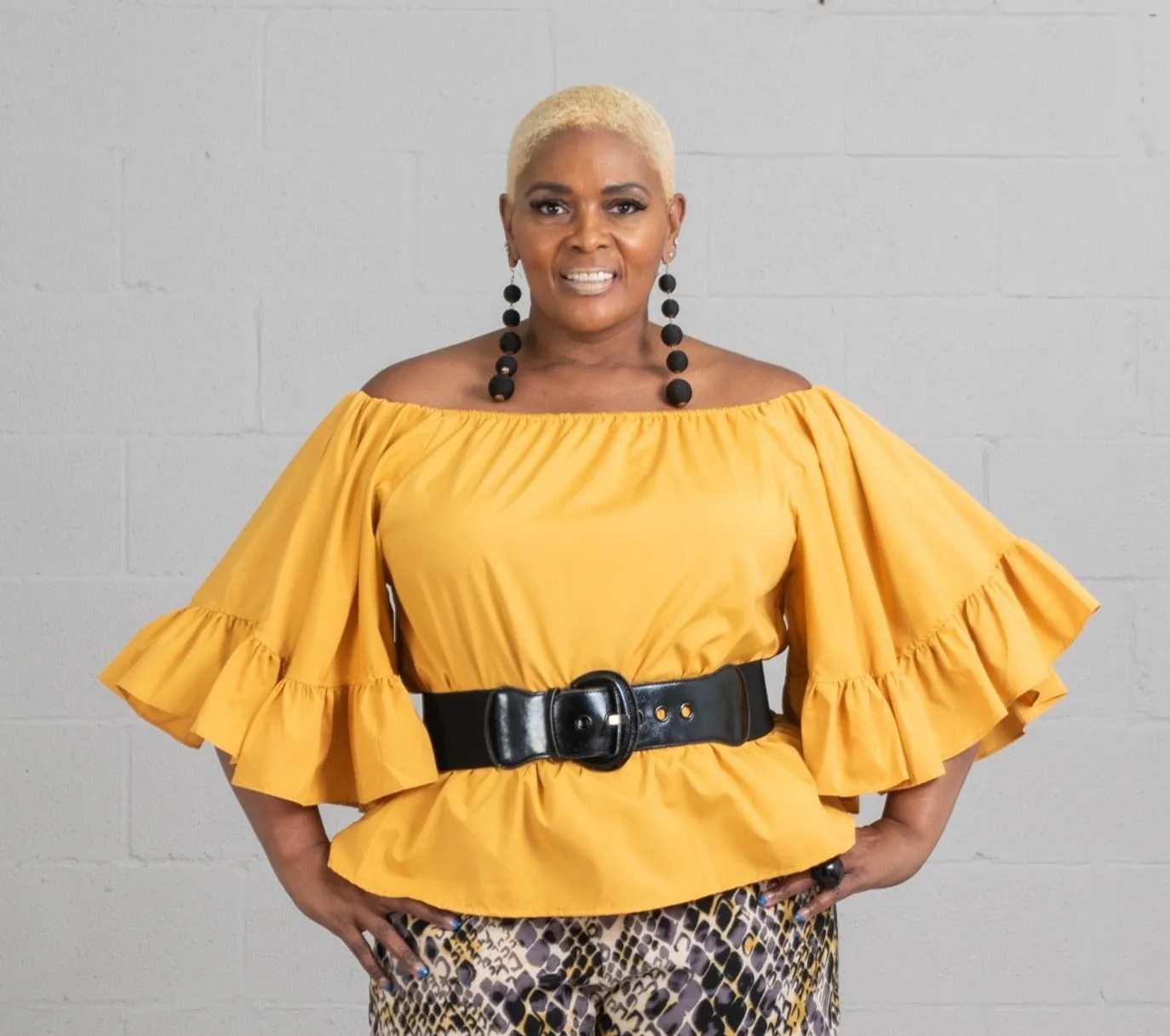 Ruffle Peasant Top